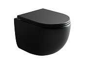 Ceramicanova Up Унитаз подвесной безободковый с крышкой микролифт, цвет: черный матовый CN4007MB