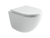 Ceramicanova Vogue Унитаз подвесной безободковый с крышкой микролифт, цвет: белый глянцевый CN4008T