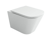 Ceramicanova Union Унитаз подвесной безободковый с крышкой микролифт, цвет: белый глянцевый CN4009T