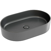 Ceramicanova Element Раковина чаша 60,8х38,5х12,2h см, без перелива, цвет: темный антрацит матовый CN6048MDH