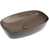 Ceramicanova Element Раковина чаша 60х38х13,8h см, без перелива, цвет: темно-коричневый матовый CN6049MDB