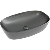 Ceramicanova Element Раковина чаша 60х38х13,8h см, без перелива, цвет: темный антрацит матовый CN6049MDH