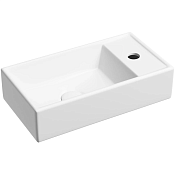 Ceramicanova Element Раковина подвесная, без перелива, смеситель справа, цвет: белый матовый CN6051LMW