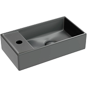 Ceramicanova Element Раковина подвесная, без перелива, смес. слева, цвет: темный антрацит матовый CN6051RMDH