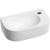 Ceramicanova Element Раковина подвесная 40,9х22,4 см, без перелива, смес. справа, цвет: белый глянц CN6066L