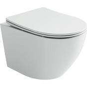 Ceramicanova Uno Унитаз подвесной безободковый с крышкой микролифт, цвет: белый глянцевый CN11001