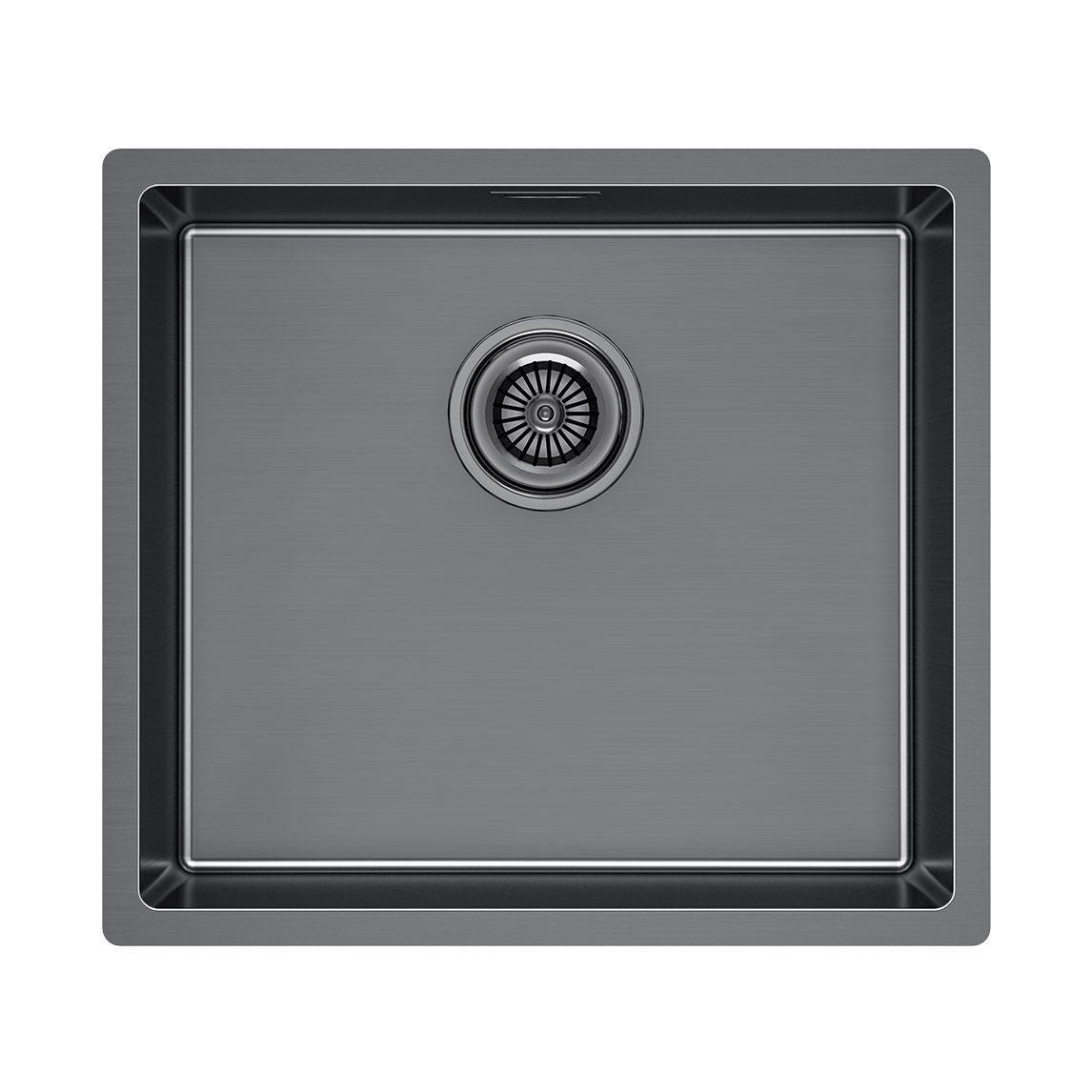Paulmark Lassan Кухонная мойка нержавеющая сталь 49x44 см, цвет: вороненая сталь LA49-GM