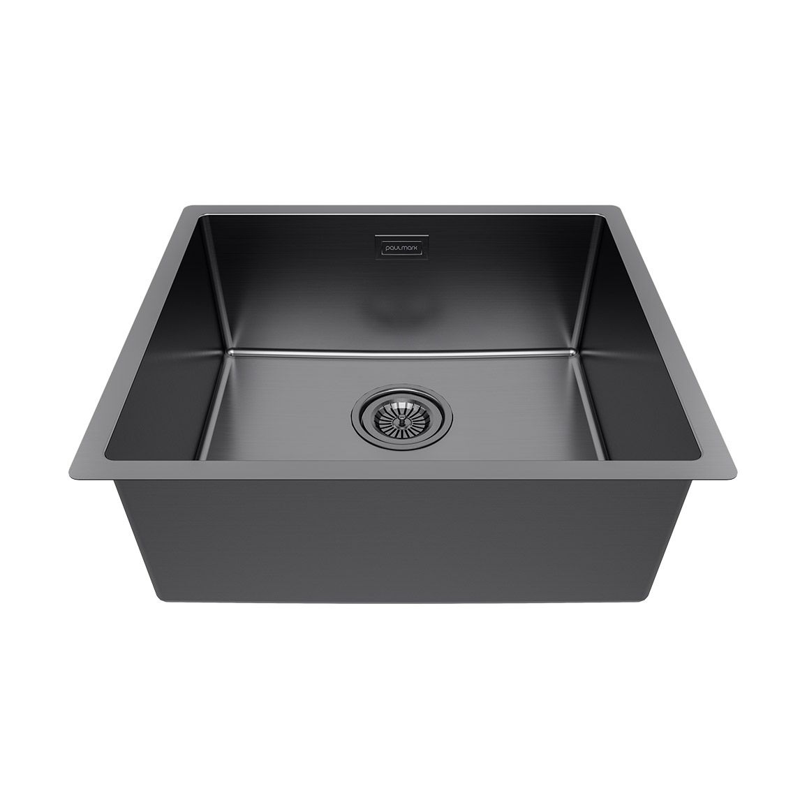 Paulmark Lassan Кухонная мойка нержавеющая сталь 49x44 см, цвет: вороненая сталь LA49-GM