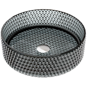 Ceramicanova Cristal Раковина чаша d36 см, без перелива, цвет: черный глянцевый CN6060