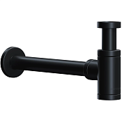 Ceramicanova Сифон для раковины, круглый, латунь/нержавеющая сталь, цвет: черный матовый 70001MB