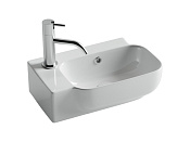 Ceramicanova Element Раковина подвесная 40,3х24,9 см, с переливом, смес слева, цвет: белый глян. CN6074R