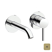 Almar Round Смеситель для раковины, внешняя часть, излив 18,5 см, цвет: Brushed hight brass pvd E210054.HB