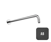 Almar Round Кронштейн для верхнего душа настенный 42 см, цвет: brushed absolute black E021115.AB