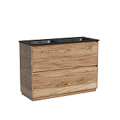 Sancos Libra Floor Напольная тумба под 2 раковины 119х45 см, 2 ящика, цвет: дуб чарльстон матовый LB120F-2ECH