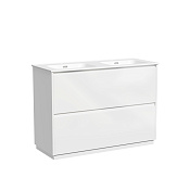 Sancos Libra Floor Напольная тумба под 2 раковины 119х45х84h см, 2 ящика, цвет: белый глянцевый LB120F-2W