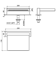 Almar Waterfall Излив на борт ванны 15 см, цвет: chrome E044087.CR