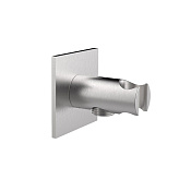 Almar Square Шланговое подключение для лейки с держателем, цвет: brushed stainless steel E095034.316