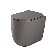 Kerasan Nolita Унитаз приставной 55x35 см, безодобковый, смыв торнадо, цвет: Ferro matt 531989