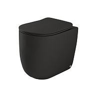 Kerasan Nolita Унитаз приставной 55x35 см, безодобковый, смыв торнадо, цвет: Nero matt 531931