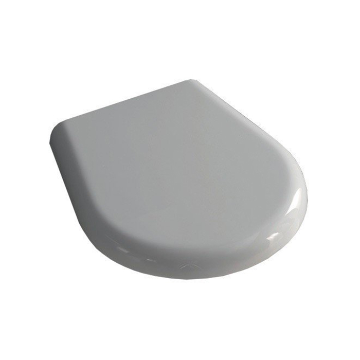 Kerasan K09 Крышка-сиденье для унитаза, с микролифтом, крепление хром, цвет: Bianco 367401bi/cr