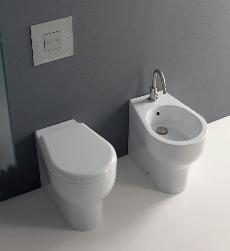 Kerasan K09 Крышка-сиденье для унитаза, с микролифтом, крепление хром, цвет: Bianco 367401bi/cr