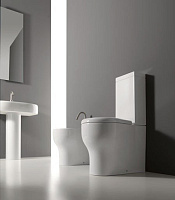 Kerasan K09 Крышка-сиденье для унитаза, с микролифтом, крепление хром, цвет: Bianco 367401bi/cr