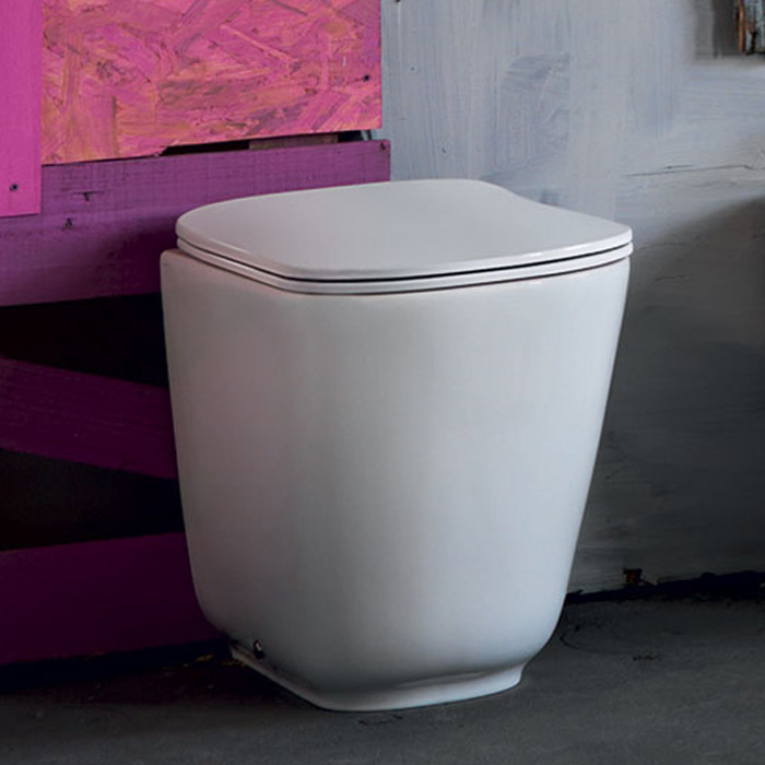 Kerasan Tribeca Унитаз приставной 55x35 см, безободковый, с креплением, цвет: Bianco matt 511830