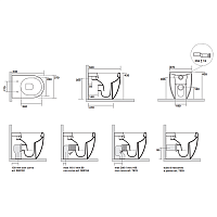 Kerasan Flo Унитаз приставной 53x37 см, безодобковый, без крышки и крепления, цвет: Bianco 310901