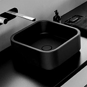 Kerasan Hako Раковина чаша d40x15h см, без перелива, без д/к, цвет: Nero matt 554431