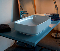 Kerasan Tribeca Раковина чаша 60x38x15h см, без перелива, без д/к, цвет: Bianco 514101