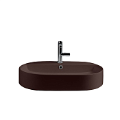 Kerasan Ciotola Раковина чаша 65x40x12h см, с переливом, и отверстием под смес., цвет: Borgogna matt 028575 Borgogna matt