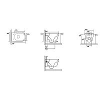 Kerasan Tribeca Унитаз подвесной 35x54 см, безободковый, с креплением, цвет: Bianco matt 511430