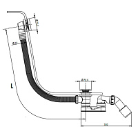 Almar Mixers Слив-перелив для ванны, цвет: chrome E096003.CR