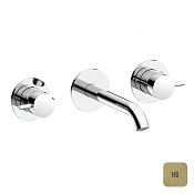 Almar Round Смеситель для раковины, внешняя часть, излив 19,5 см, цвет: brushed high brass E210057.HB