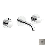 Almar Round Смеситель для раковины, внешняя часть, излив 19,5 см, цвет: nickel brushed E210057.NB