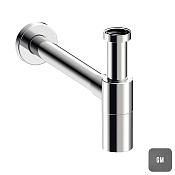 Almar Mixers Сифон для раковины латунный, цвет: brushed gun metal E096002.GM
