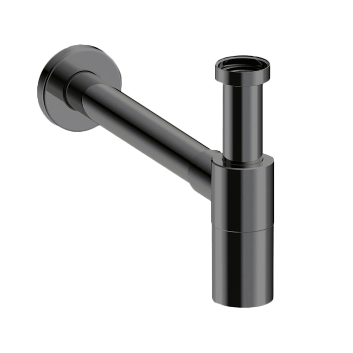 Almar Mixers Сифон для раковины латунный, цвет: brushed absolute black E096002.AB