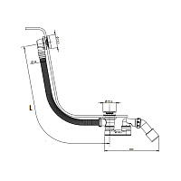 Almar Mixers Слив-перелив для ванны, цвет: brushed absolute black E096003.AB