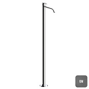 Almar Round Смеситель напольный для раковины, внешняя часть, излив 22,2 см, цвет: brushed gun metal E214007.GM