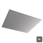Almar Square 500 Потолочный душ 49,8х49,8 см, встраиваемый, 1 режим, цвет: brushed gun metal E044024.GM316