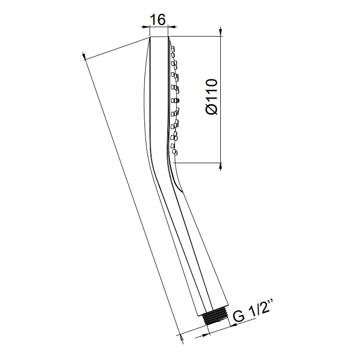 Almar Sense Ручной душ d11 см, 1 режим, цвет: polished gold E082101.GO