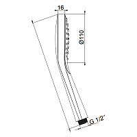 Almar Sense Ручной душ d11 см, 1 режим, цвет: polished gold E082101.GO