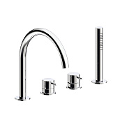 Almar Round Смеситель на борт ванны с ручным душем, 1 режим, цвет: chrome E214006.CR