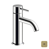 Almar Round Смеситель для раковины на 1 отвер., без д/к, излив 11,8 см, цвет: brushed high brass E214000.HB