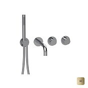 Almar Modular Round Термостат для ванны с изливомиручнымдушем, внешняя часть, цвет: polished gold E180135.GO