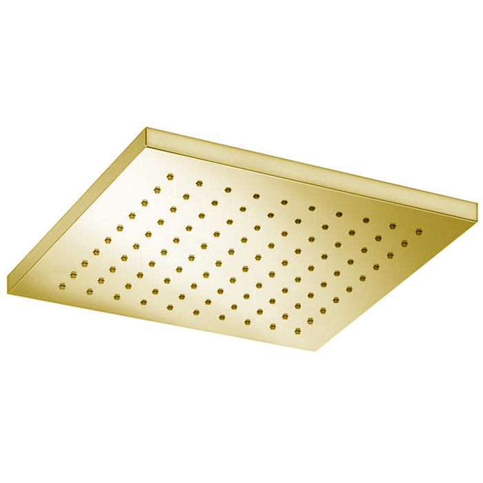Almar Square Верхний душ без кронштейна 25х25 см, 1 режим, цвет: polished gold E044229.GO