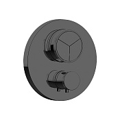 Almar Core Round Термостат для душа, внешняя часть на 3 потребителя, цвет: brushed absolute black E176633.AB