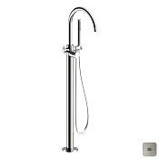 Almar Round Смеситель напольный для ванны, внешняя часть, излив 91,4 см, цвет: nickel brushed E216000.NB