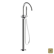 Almar Round Смеситель напольный для ванны, внешняя часть, излив 91,4 см, цвет: brushed high brass E216000.HB