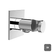 Almar Square Шланговое подключение для лейки с держателем, цвет: brushed gun metal E095039.GM